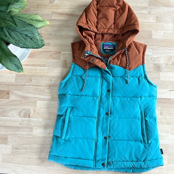Patagonia Jackets & Blazers - Patagonia Bivy Hooded Down Vest in Mogul Blue Mushroom Size Medium STY27746 rare